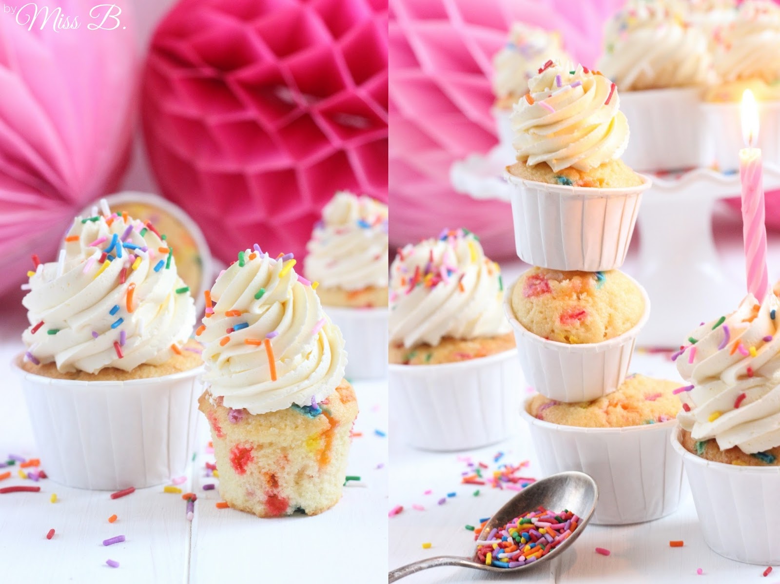 Miss Blueberrymuffin's kitchen Zum Geburtstag Funfetti Birthday Cupcakes