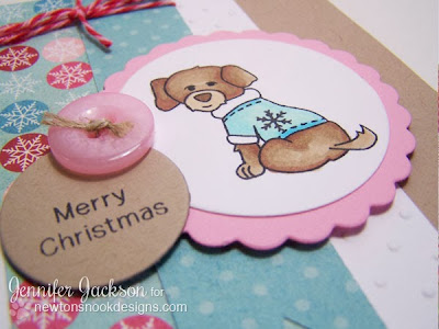 Merry Christmas dog card using Canine Christmas by Newton's Nook Designs