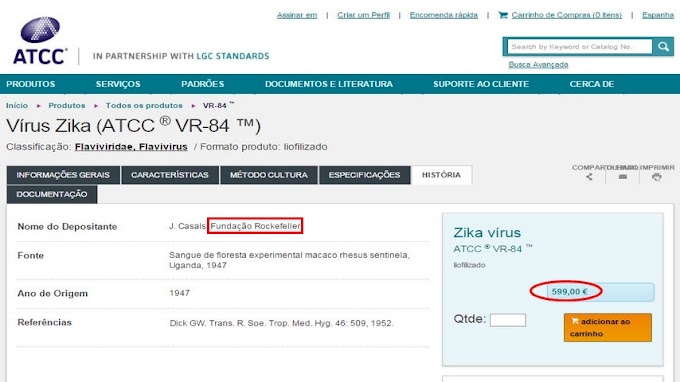 O vírus Zika é propriedade da Fundação Rockefeller