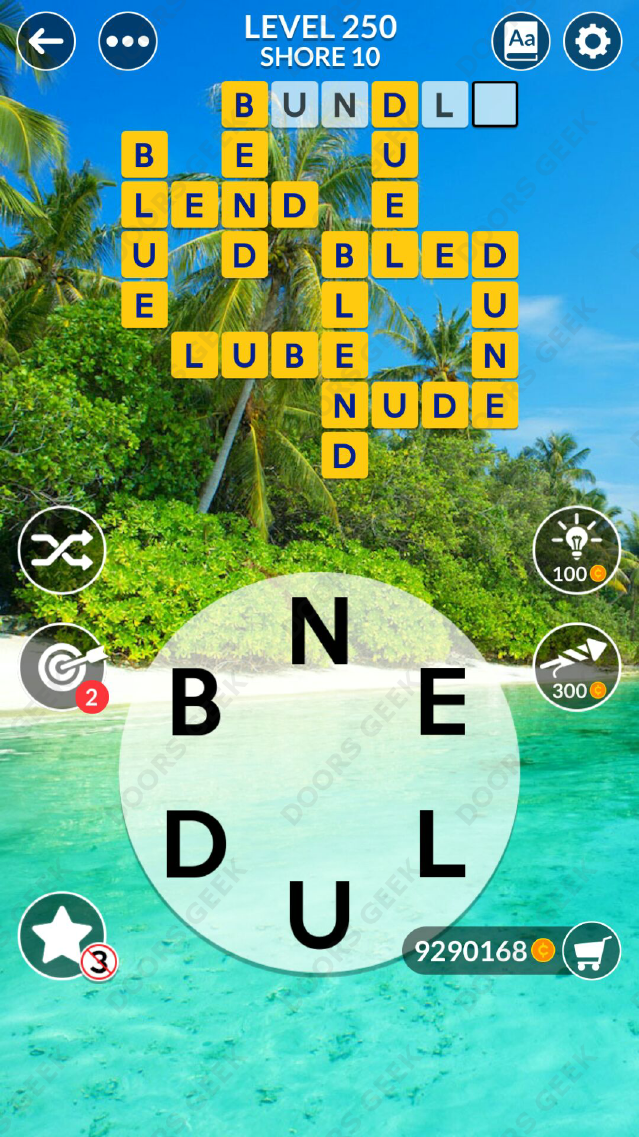 Wordscapes Level 250 Answers ~ Doors Geek