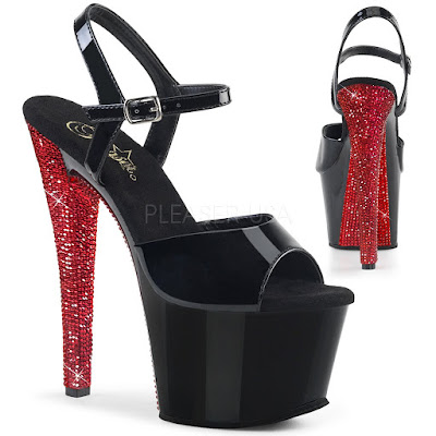 SKY-309CHRS Black/Black-Red Rhinestone