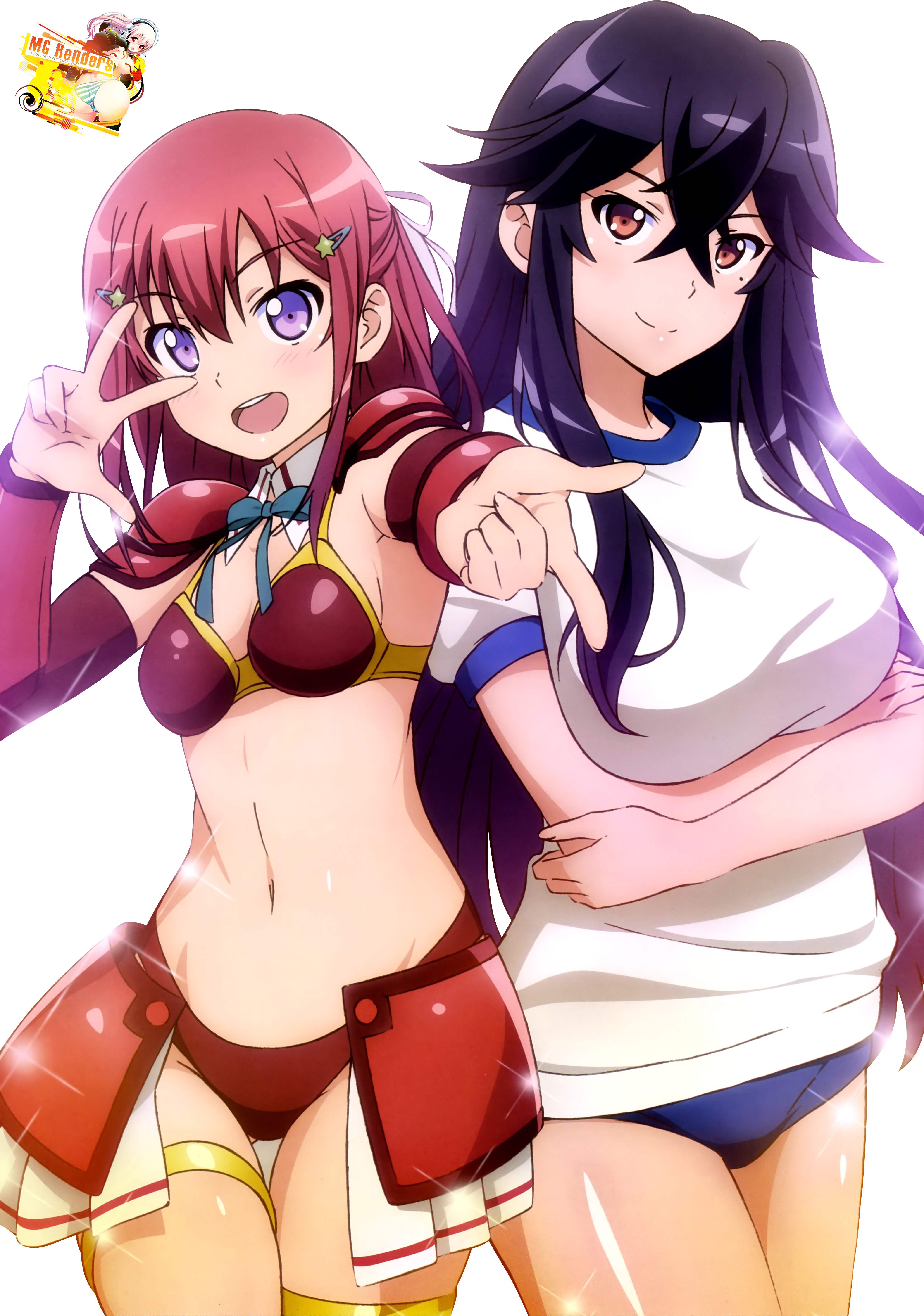 Inou Battle wa Nichijou-kei no Naka de - Kanzaki Tomoyo, Takanashi Sayumi  Render 1 Ecchi