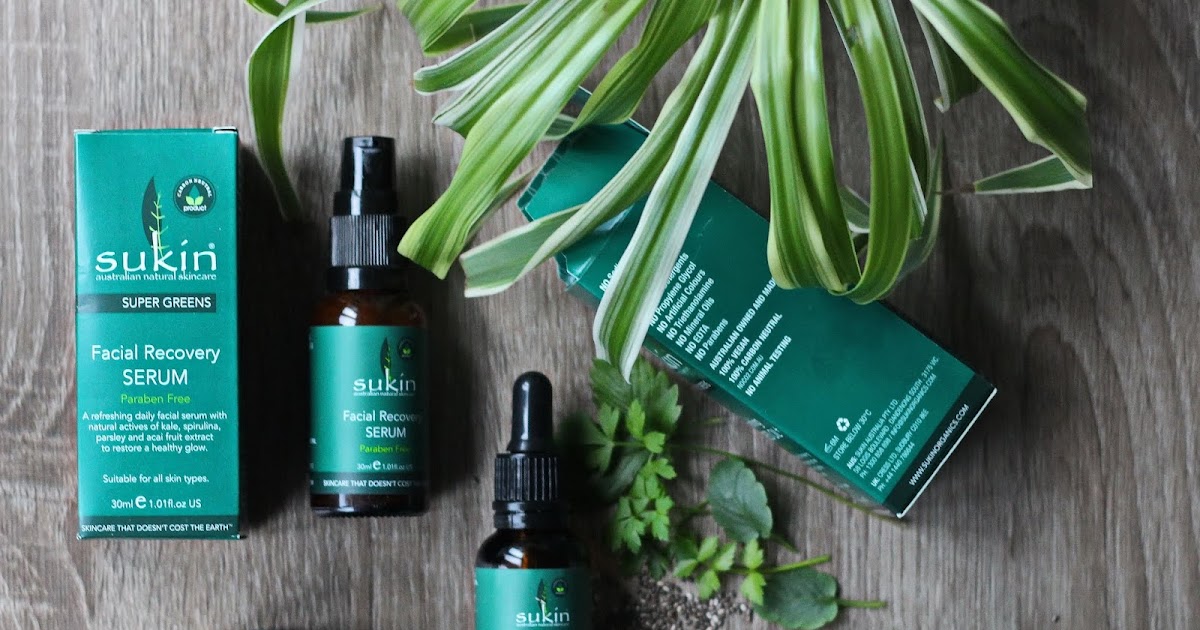 sukin super greens facial recovery serum