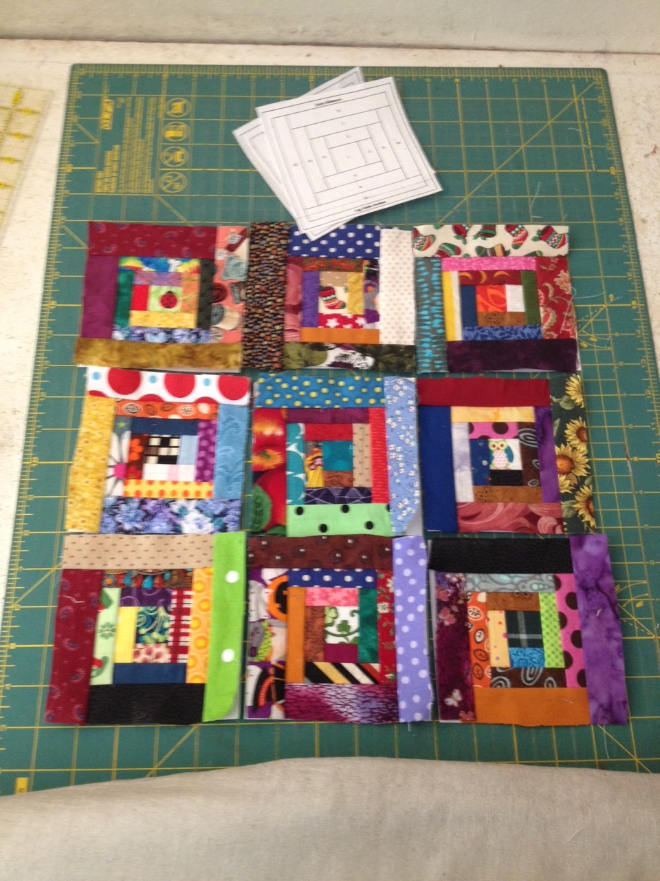 Quilting with Calicos Itty Bitty Blocks for August