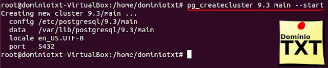 DominioTXT - PostgreSql reconfigurando Cluster