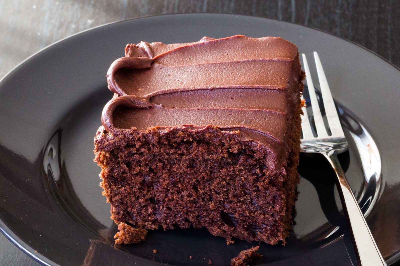 Chocolate Sour Cream Cake with Chocolate Frosting