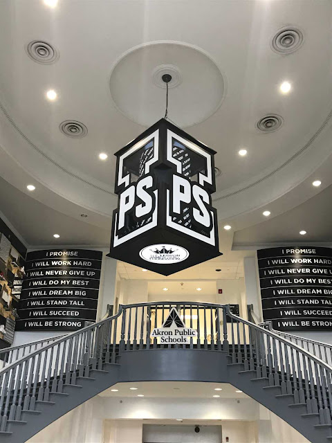 The entrance to LeBron James' I Promise School in Akron, Ohio