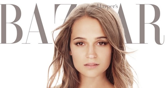 Beauty Mags: Alicia Vikander | Harper’s Bazaar UK January 2016