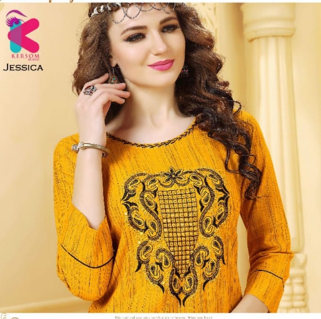 Kersom Jessica Rayon Kurtis With palazzo Buy wholesale