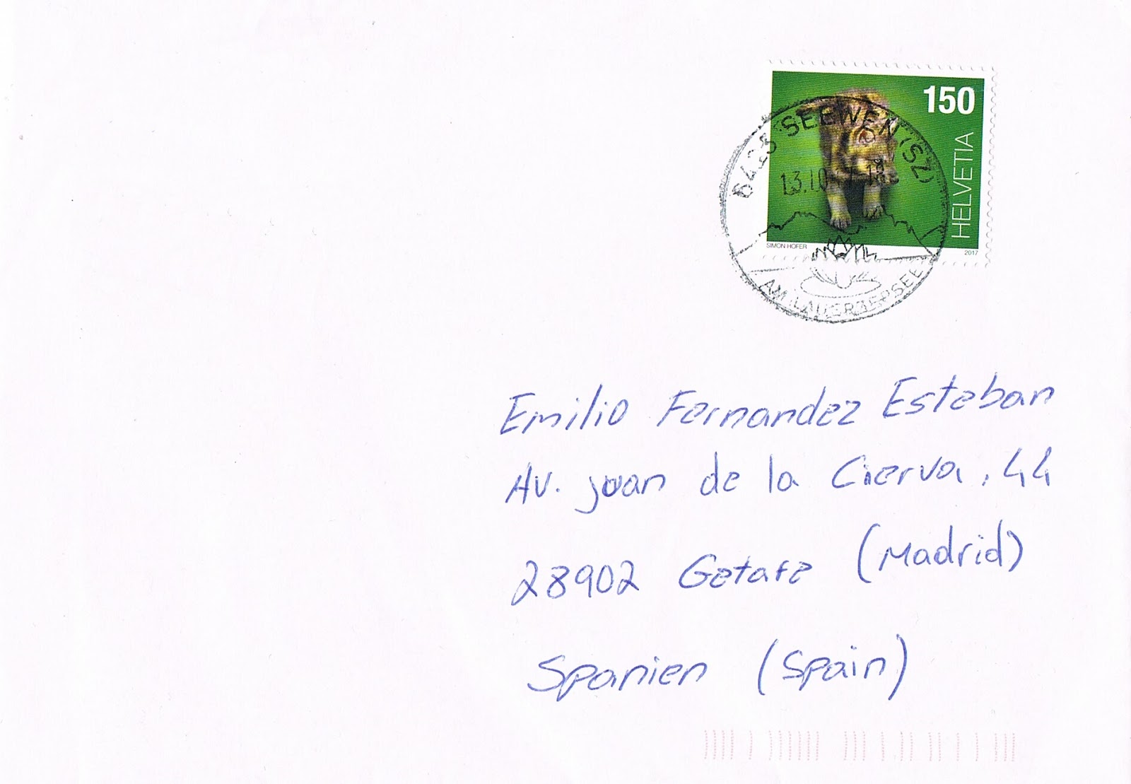 switzerland mailbox letters artur 16th received thank much october very