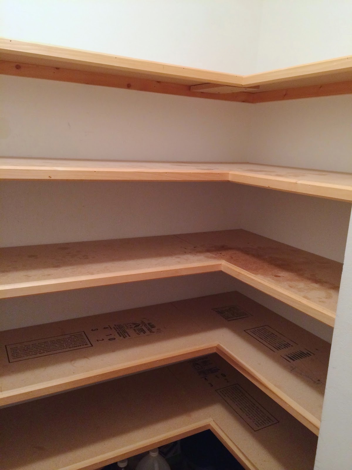 wood pantry shelf