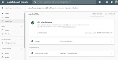 Cara Submit URL Menggunakan Google Search Console Lengkap Agar Terindex Google Terbaru 2018