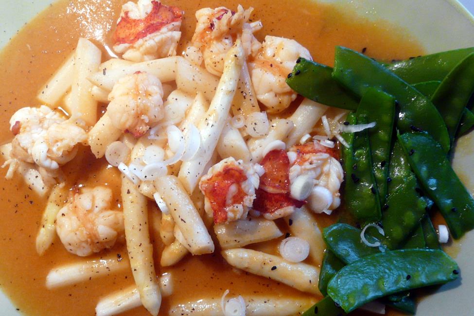 Kulinarische Welten zu Fisch- und Meeresfrucht: Hummer Spargel und ...