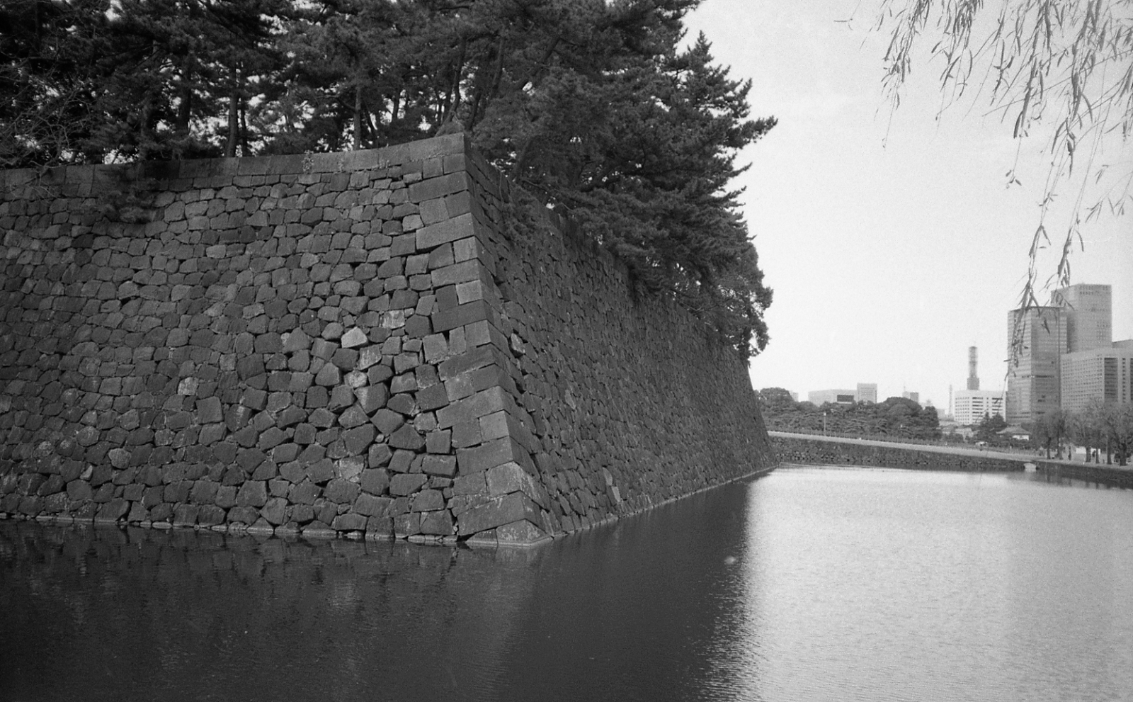 Landscape of Japan: Stone wall of Edo catsle