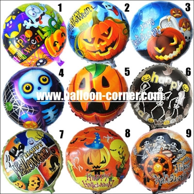 Balon Foil Bulat Seri HAPPY HALLOWEEN Balon Foil Bulat Seri HAPPY HALLOWEEN