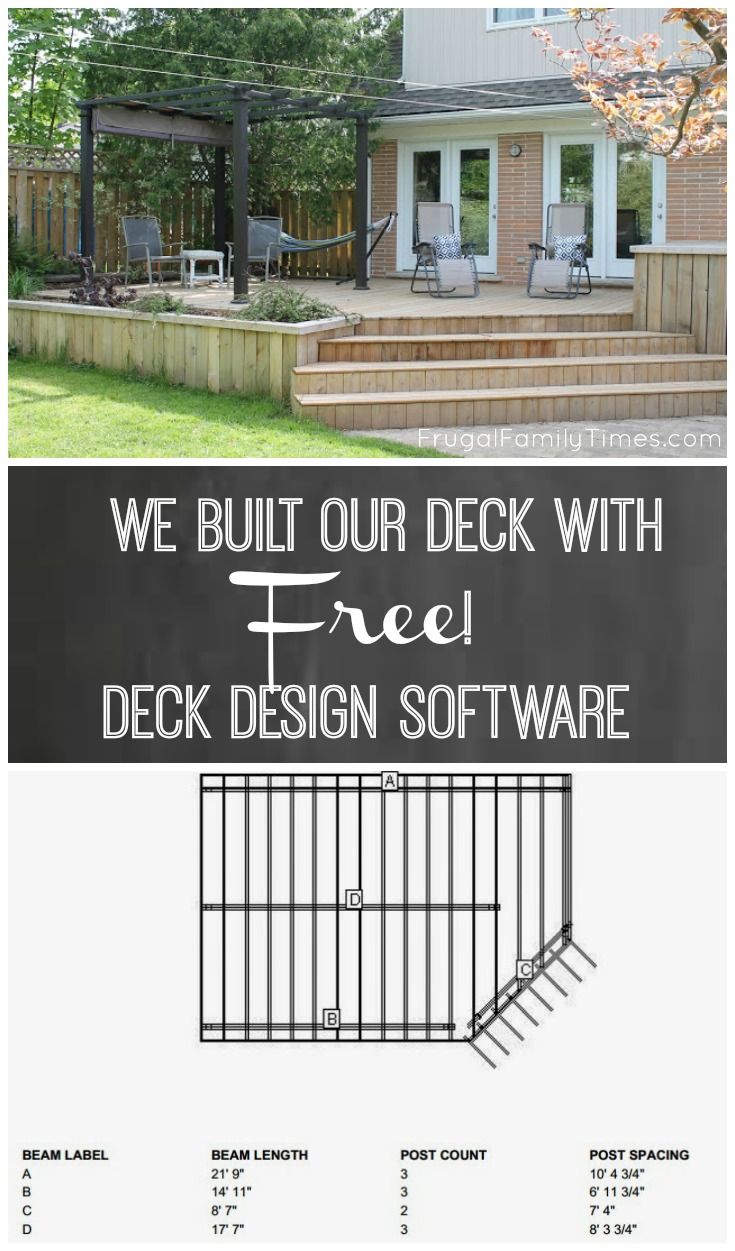 We Built a Deck! Free Online Deck Designer Software Frugal Family Times