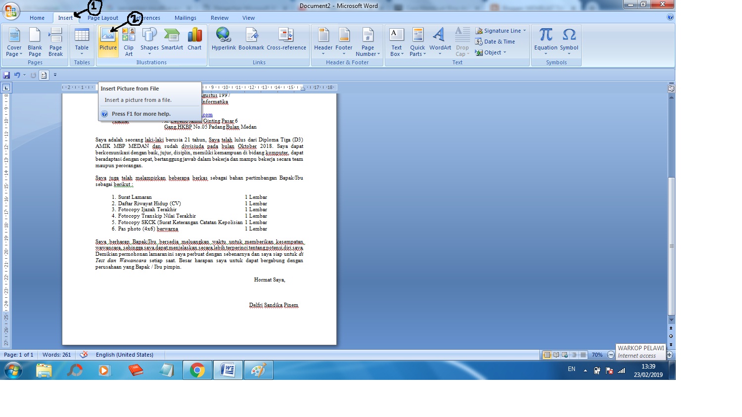 MEMBUAT TANDA TANGAN DI MS.OFFICE DENGAN MUDAH 2019