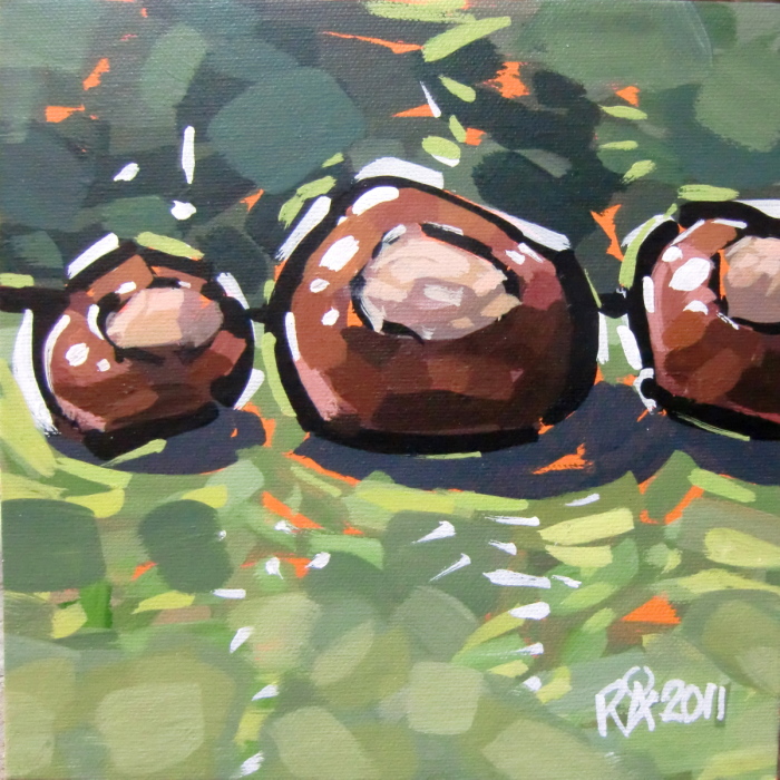 Art by Roger 3 Horsechestnuts in a row