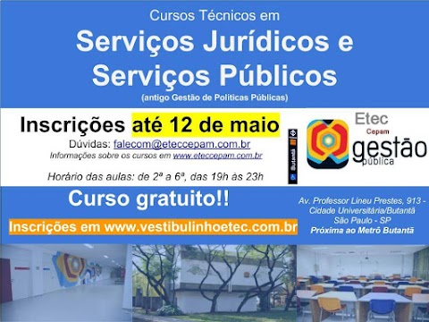Inscrições abertas para os cursos da Etec Cepam: Serviços Públicos e Serviços Jurídicos