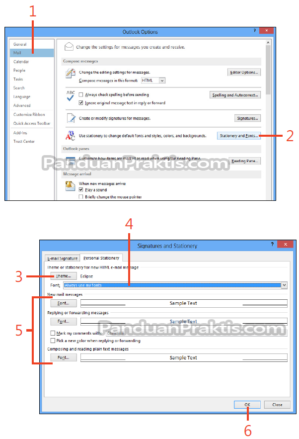 Cara Menggunakan HTML Stationery Di Outlook 2013