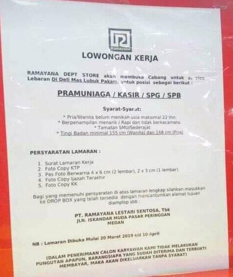 Featured image of post Lowongan Kerja Medan Tanpa Ijazah Pusat informasi lowongan kerja medan terbaru 2020 mulai dari lowongan tamatan sma smk lowongan bumn medan pendaftaran cpns dokter dan lainnya yang update setiap harinya