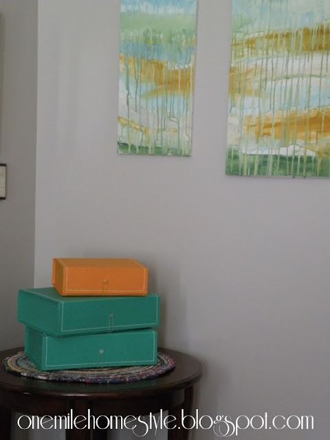 Green and Orange Storage Boxes