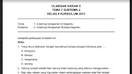 Soal Ulangan Kelas 4 Tema 6 Kurikulum 2013 Sekolahdasar Net