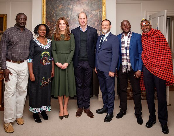 Kate Middleton wore Beulah London Yahvi midi dress. The Duchess of Cambridge wore a green midi dress by Beulah London