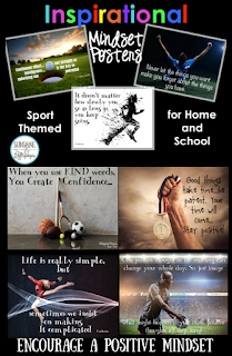 Everybody needs a little inspiration once in a while or maybe even a daily dose of positiveness...These Inspirational Mindset Sport Themed Posters will give you your daily dose of inspiration and help you see the bright side of every situation you may encounter whether you are a teacher, student or just someone who might want to have these quotes hanging on your office wall...click through and see them for yourself