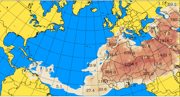 La calima cubre la Península y Portugal La calima cubre la Península y Portugal