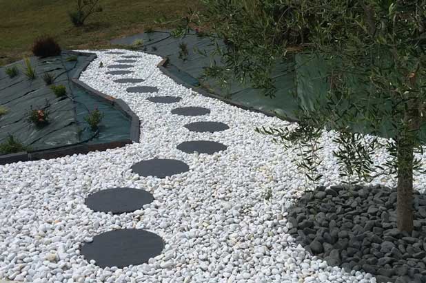 14 Contoh Pemasangan Batu Koral Untuk Taman Minimalis ~ JUAL BATU ALAM