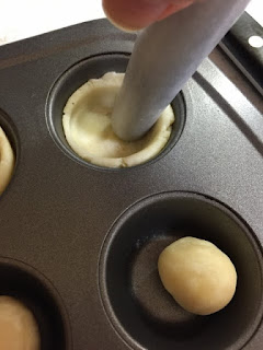 mini tart shells, forming dough, appetizer
