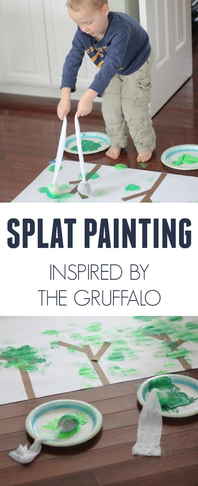 Toddler Approved!: Splat Painting Inspired by The Gruffalo