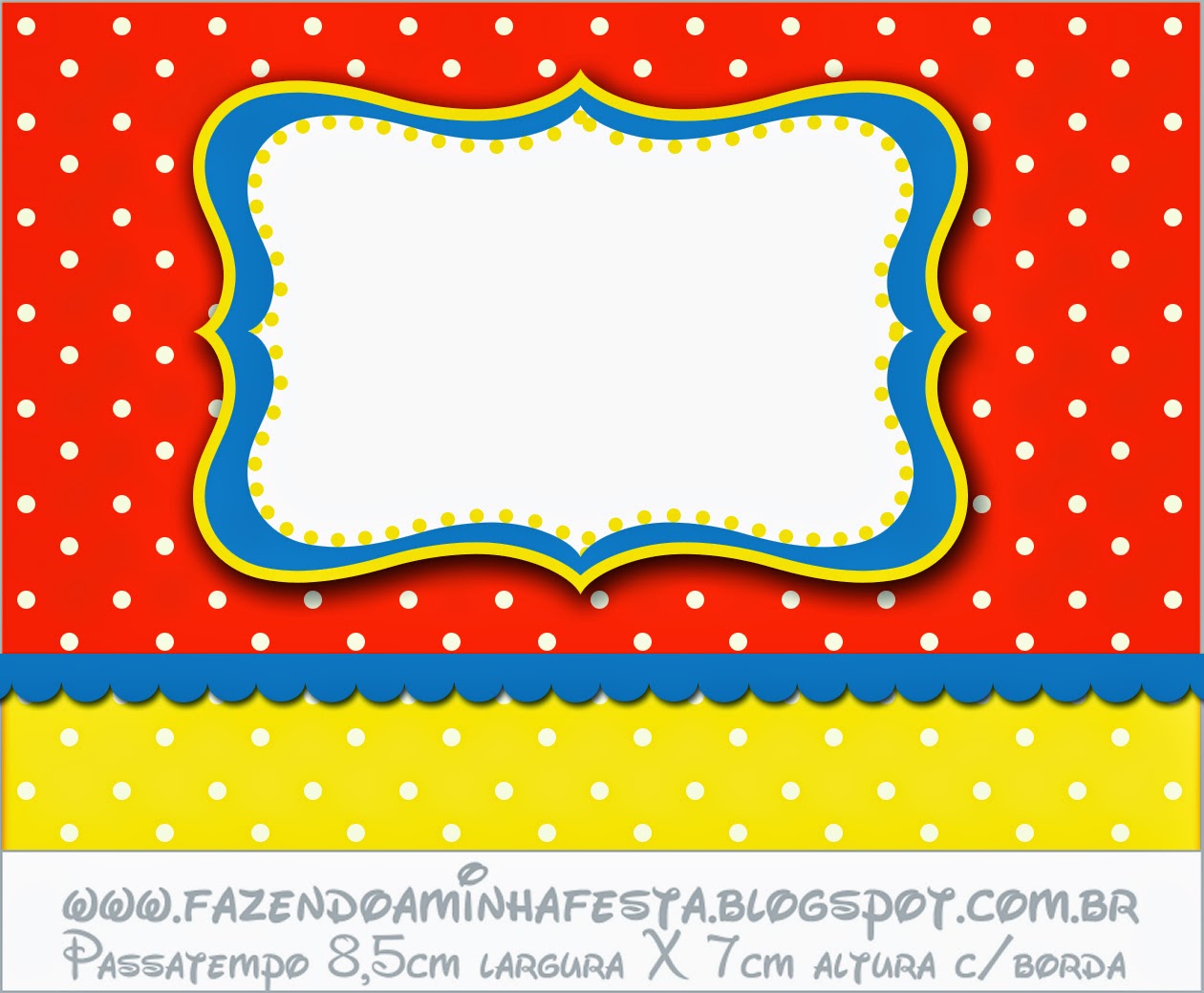 Rojo, Amarillo y Lunares Blancos: Etiquetas para Candy Bar para Imprimir Gratis. Etiquetas para Imprimir Gratis de Rojo, Amarillo y Lunares Blancos.