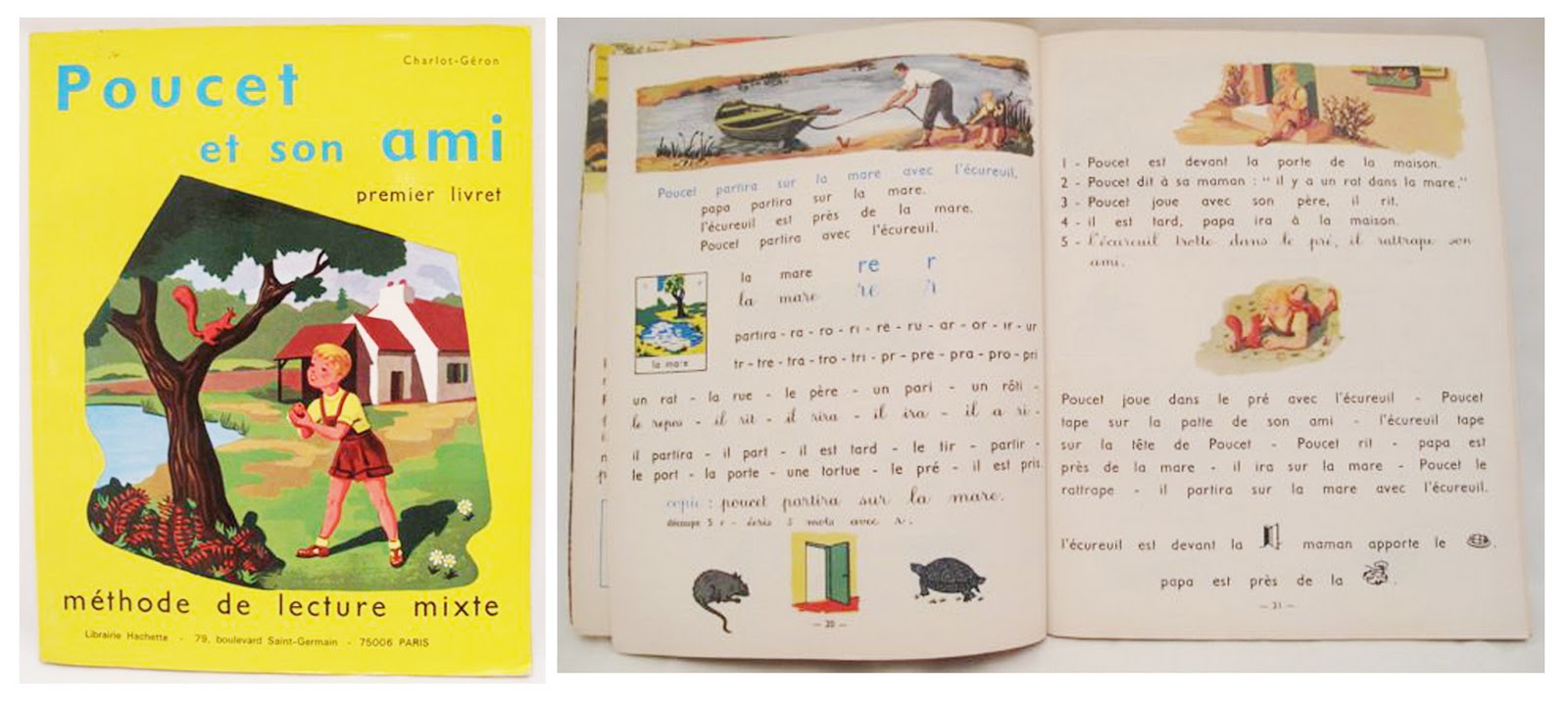 Dita Vintage Livre "Poucet et son ami" Méthode de lecture mixte