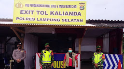Koramil 421-08/Palas Amankan Pintu Exit Tol Kalianda Dalam Rangka Pengamanan Nataru