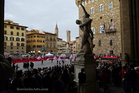 Florence, Italy, Labor Day, flag-waving competition, Piazza della Signoria