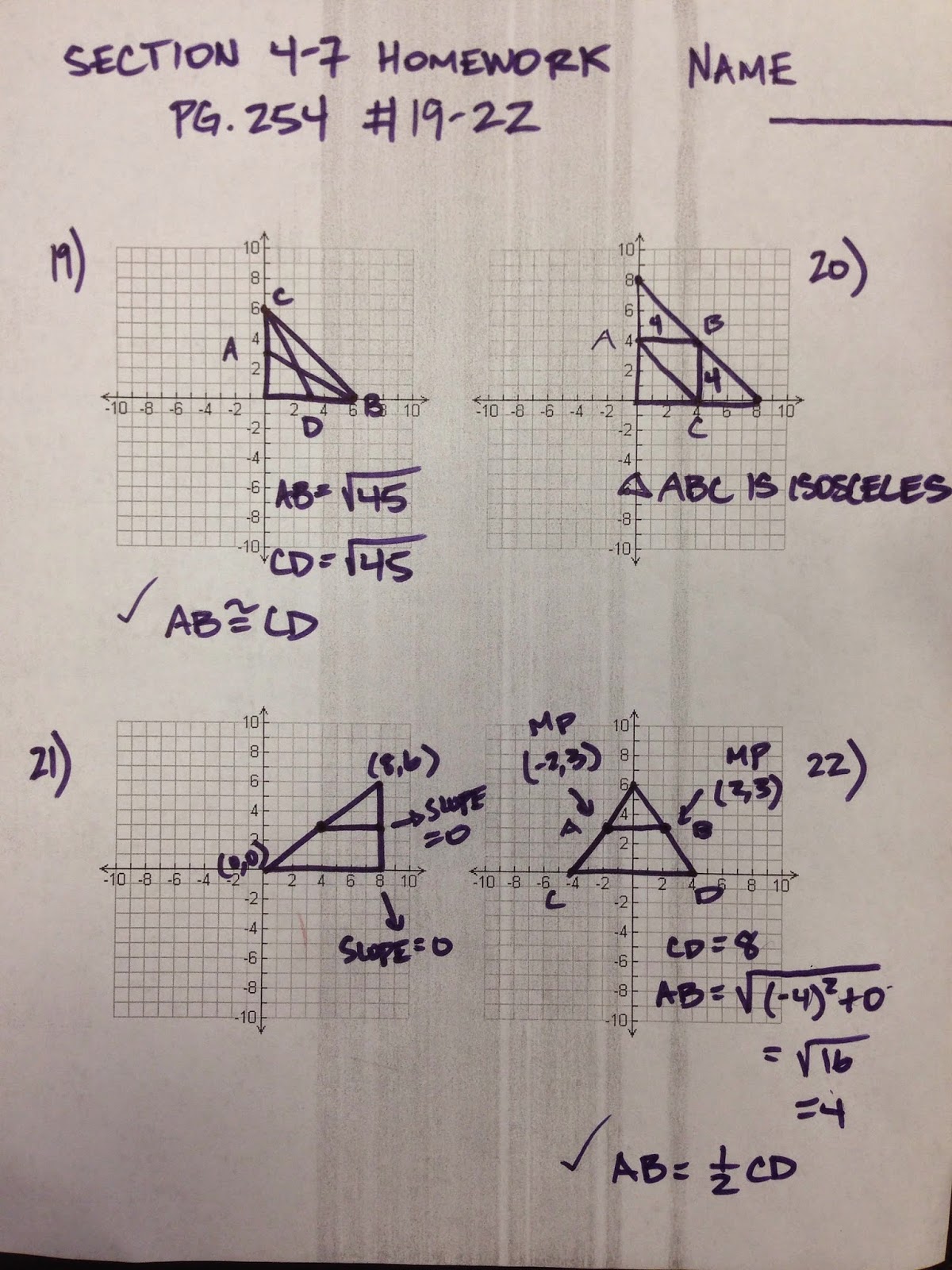Honors Geometry - Vintage High School: October 2014