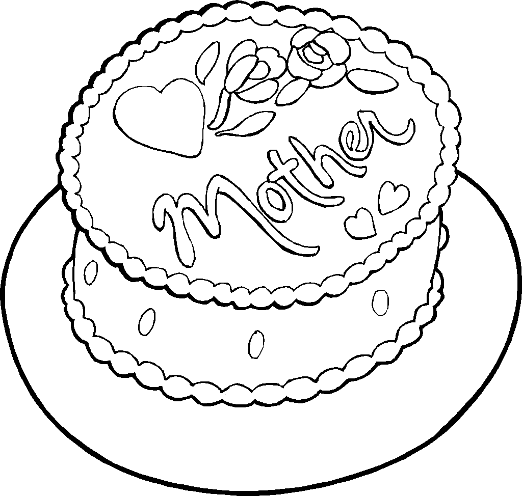 cake clip art coloring pages - photo #49