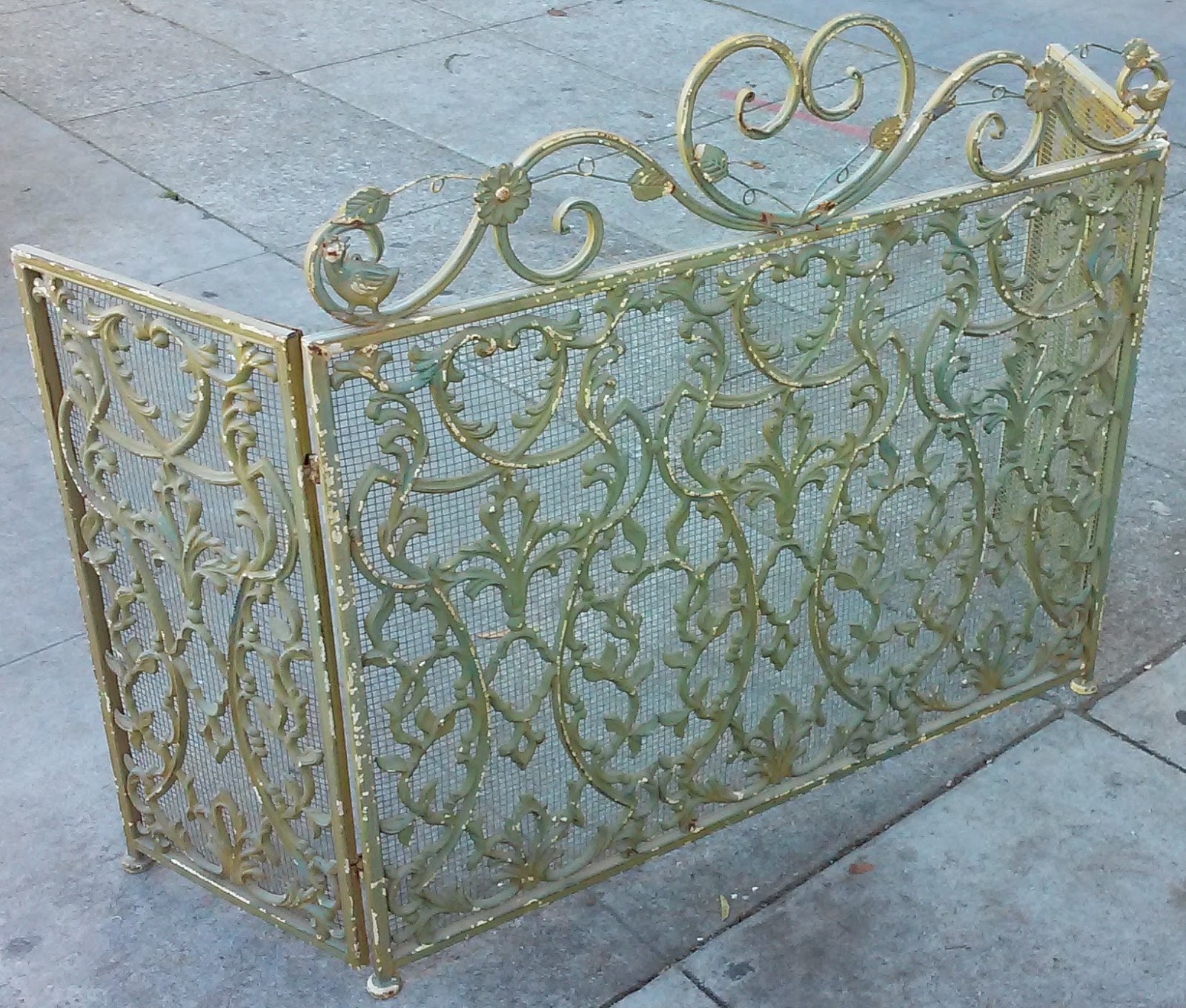 Uhuru Furniture Collectibles Sold Vintage Painted Wrought