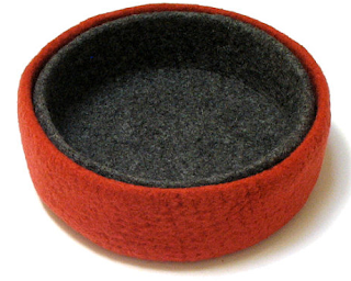 felted wool bowls, nesting