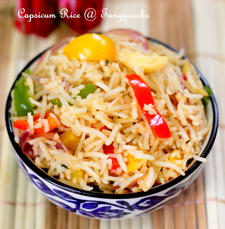 CONCOCTIONS OF A COOKAHOLIC !!!: Capsicum Rice/Kudaimilagai Sadham