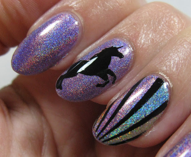 Magical Unicorn Holo Rainbow Nails