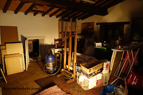 Tuscany Italy moving into art studio space