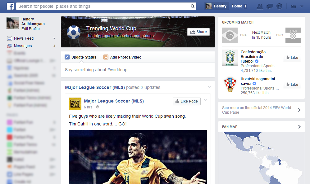 Mengikuti Update Piala Dunia 2018 Melalui Facebook Twitter dan Google