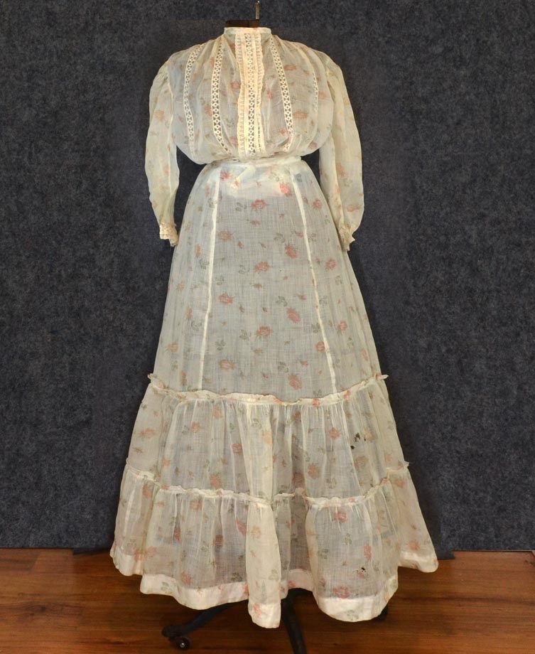 All The Pretty Dresses Cute Sheer Floral Edwardian Dress