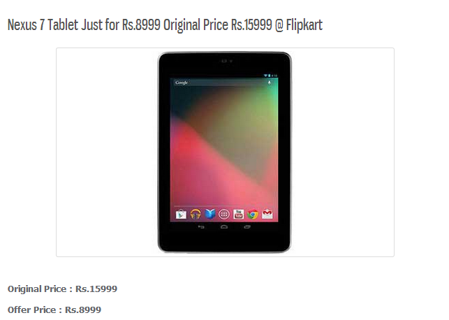 Cheated.... by Nestle and Google, ditches on the promise of first 1000 to get Nexus 2013 in India...gives Nexus 7 2012 1B032A