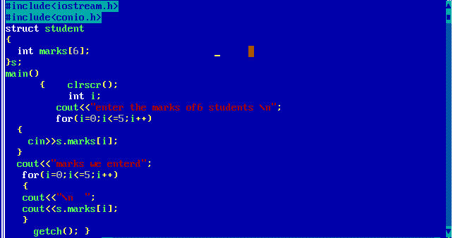 C++ Programs: Array with structure