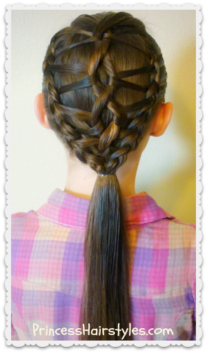 DNA braid ponytail hairstyle tutorial