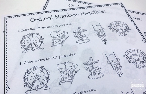 FREE Ordinal Numbers Coloring Pages